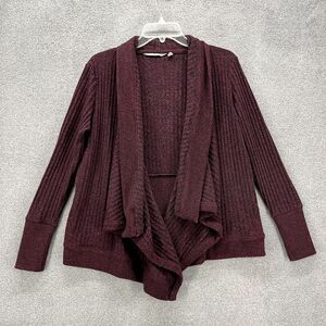 Athleta‎ Sweater womens Extra Small Red Burgundy Tiburon Wrap Cardigan